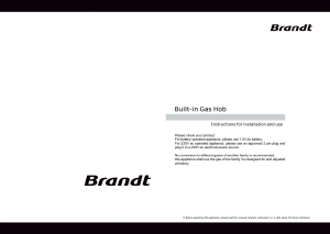 Handleiding Brandt TG1431B Kookplaat
