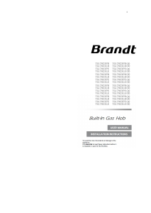 Handleiding Brandt TG1783XLB Kookplaat