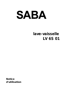 Mode d’emploi SABA LV6S01 Lave-vaisselle