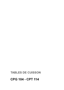 Mode d’emploi Faure CPT114X Table de cuisson