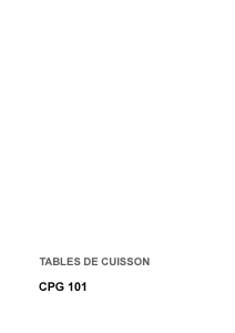 Mode d’emploi Faure CPG101T Table de cuisson