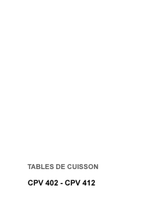 Mode d’emploi Faure CPV412N Table de cuisson