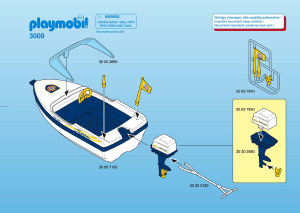 Bruksanvisning Playmobil set 3009 Waterworld Motorbåt med vattenskoter