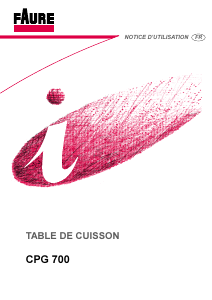 Mode d’emploi Faure CPG700W Table de cuisson