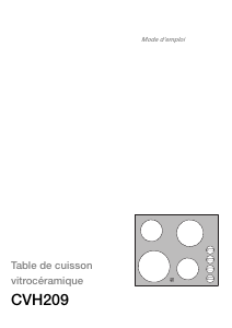 Mode d’emploi Faure CVH209W Table de cuisson