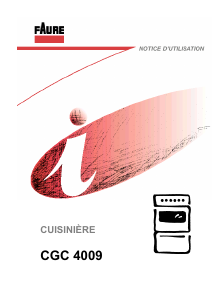 Mode d’emploi Faure CGC4009W Cuisinière