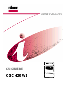 Mode d’emploi Faure CGC420W1 Cuisinière