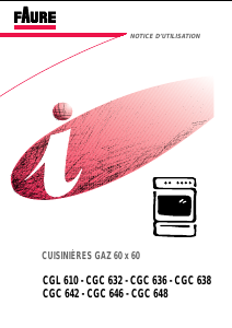 Mode d’emploi Faure CGC638M-1 Cuisinière