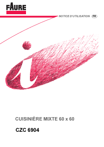 Mode d’emploi Faure CZC6904W Cuisinière