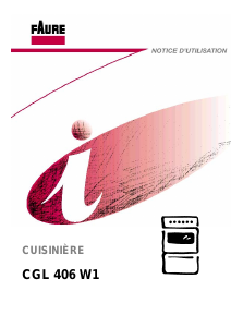Mode d’emploi Faure CGL406W1 Cuisinière