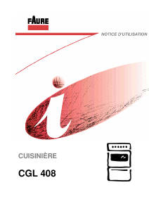 Mode d’emploi Faure CGL408W Cuisinière