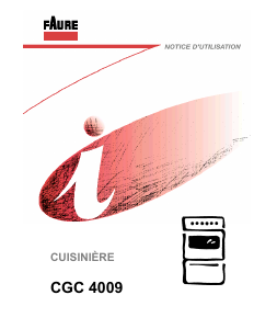 Mode d’emploi Faure CGC4009R Cuisinière