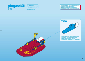 Handleiding Playmobil set 4489 Waterworld Potvis met rubberboot