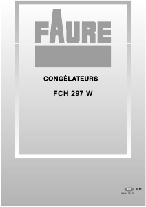 Mode d’emploi Faure FCH297W Congélateur