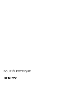 Mode d’emploi Faure CFM722N Four