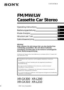 Mode d’emploi Sony XR-CA310 Autoradio