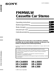 Manuale Sony XR-L500X Autoradio