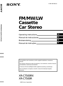 Manual Sony XR-C7500R Auto-rádio