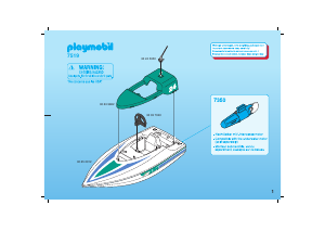 Bruksanvisning Playmobil set 7519 Waterworld Motorbåt
