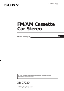 Mode d’emploi Sony XR-C7220 Autoradio