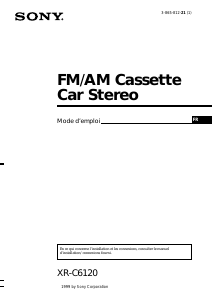 Mode d’emploi Sony XR-C6120 Autoradio