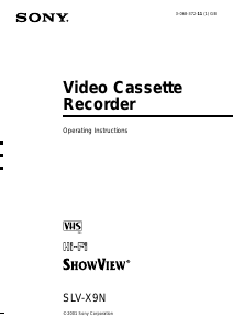 Handleiding Sony SLV-X9N Videorecorder