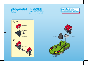 كتيب Playmobil set 7656 Waterworld القارب السريع