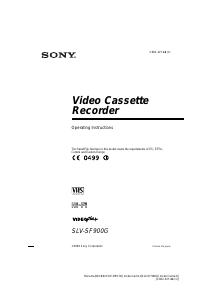 Handleiding Sony SLV-SF900G Videorecorder