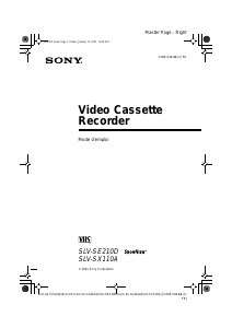 Mode d’emploi Sony SLV-SX110A Magnétoscope