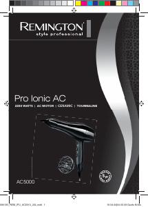 Manual Remington AC5000 Luxe Secador de cabelo