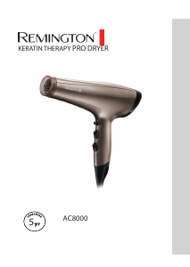 Kullanım kılavuzu Remington AC8000 Keratin Therapy Pro Saç kurutma makinesi