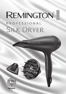 Bruksanvisning Remington AC9096 Silk Hårtork