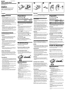 Handleiding Sony WM-FX383 Walkman Cassetterecorder