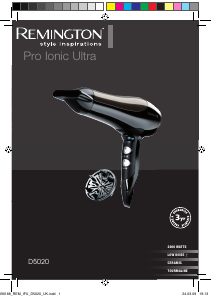 Manuale Remington D5020 Pro Ionic Ultra Asciugacapelli