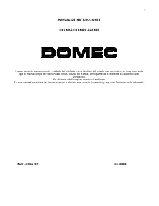 Manual de uso Domec CXNNFRV Cocina