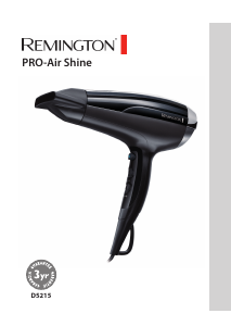 Manual Remington D5215 Pro-Air Shine Secador de cabelo