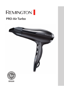 Instrukcja Remington D5220 Pro-Air Turbo Suszarka do włosów