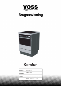 Brugsanvisning Voss ELK9200AL Komfur
