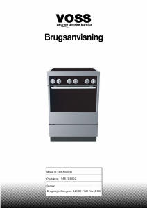 Brugsanvisning Voss ELK8000AL Komfur