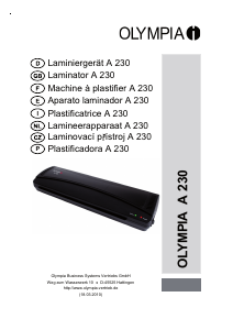 Manual Olympia A 230 Plastificadora