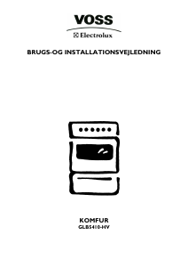 Brugsanvisning Voss-Electrolux GLB5410-HV Komfur