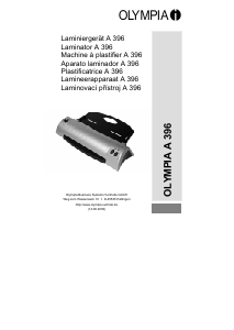 Manuale Olympia A 396 Plastificatrice