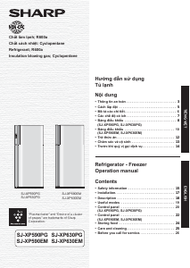 Bedienungsanleitung Sharp SJ-XP590PG-BK Kühl-gefrierkombination