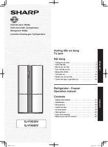 Bruksanvisning Sharp SJ-FX630V-ST Kyl-frys