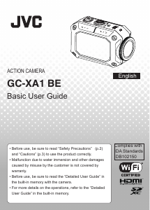 Manual de uso JVC GC-XA1 Action cam