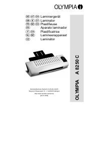 Manuale Olympia A 8250 C Plastificatrice