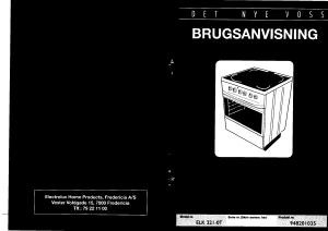 Brugsanvisning Voss ELK221-0T Komfur
