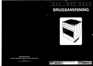 Brugsanvisning Voss ELK623-1 Komfur