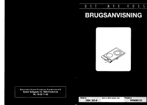 Brugsanvisning Voss DEK2530 Kogesektion