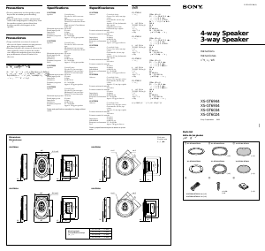 Handleiding Sony XS-GT6944 Autoluidspreker